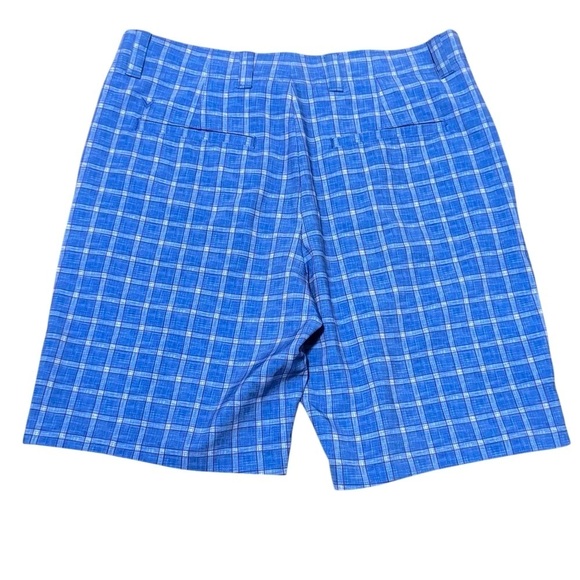 Men’s Callaway Blue Plaid Checkered Golf Shorts Size 32 Pockets - Picture 3 of 7